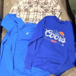 Set of 3 -  Flannel & Sweatshirts